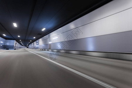 城市高速公路道隧道的抽象速度动议背景模糊图片
