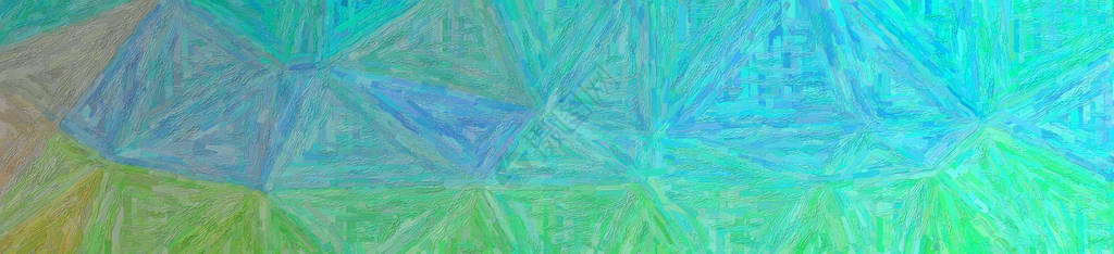 抽象的蓝色和绿色多彩背景插图Impasto图片