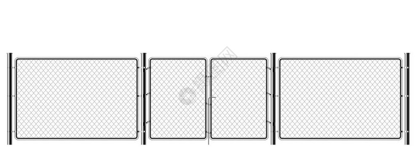 现实的金属链环栅艺术设计大门监狱屏障有保障的财产铁丝网钢铁连锁图片