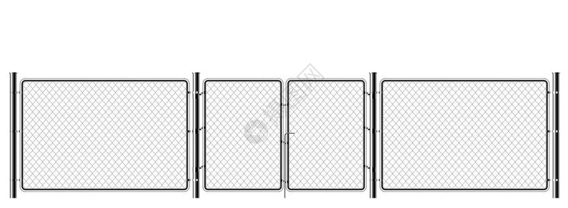 现实的金属链环栅艺术设计大门监狱屏障有保障的财产铁丝网钢铁连锁图片