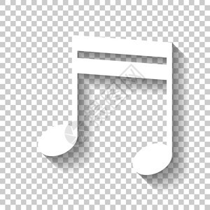 音乐笔记图标白色图标在透明图片