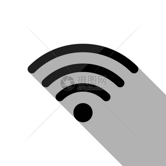 Wifi图标白色背景有长阴图片