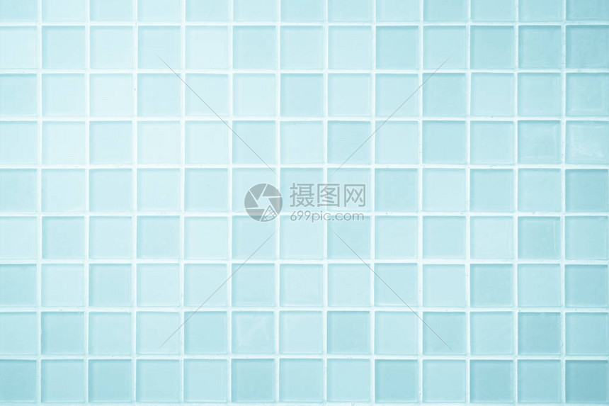 白色或蓝色陶瓷墙地砖抽象背景为卧室的装饰设计几何马赛克纹理背景广告横幅海报或网页的图片