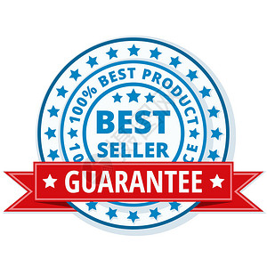 配有保证红丝带矢量插图的最图片素材