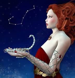 系列天蝎座是一个美丽的女人图片