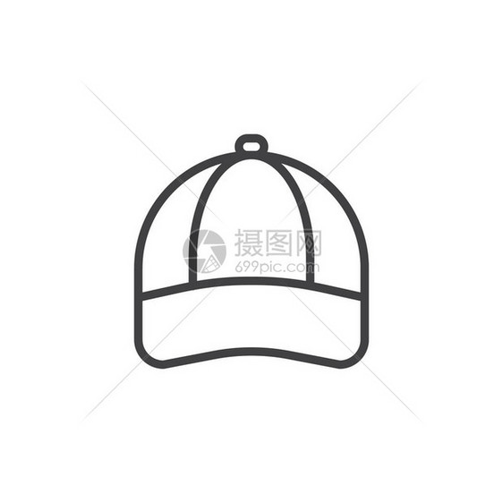 棒球帽线图标图片