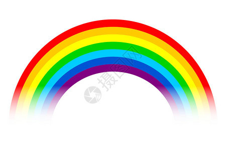 彩虹插图白色背景背景图片