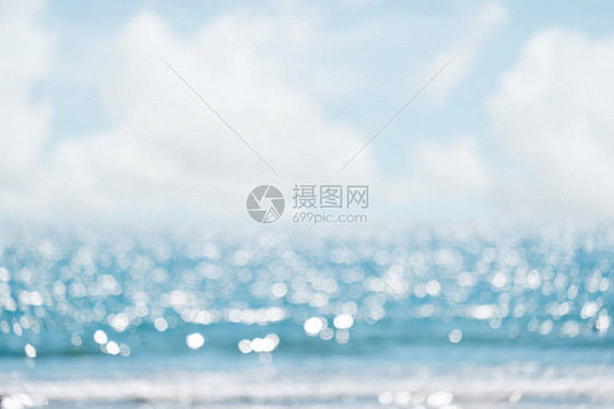 海景滩的抽象背景海平面和天图片