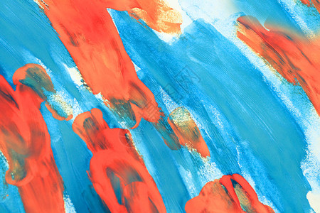 纸上抽象背景蓝色和橙色图片