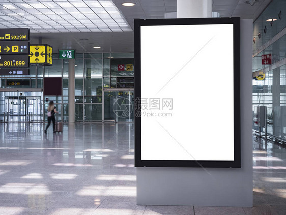 模拟横幅媒体室内机场标牌信息图片