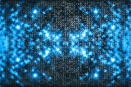 蓝色矩阵数字背景抽象的网络空间概念人物倒地来自符号流的矩阵虚拟现实设计复杂的算法数据黑客图片