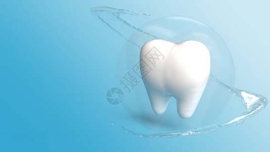 医疗保健内容的牙齿3d渲染图片