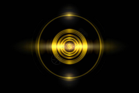 黑底声波振动的音波光亮效应金形图片
