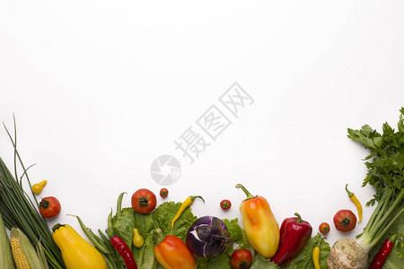 新鲜和有机色蔬菜图片