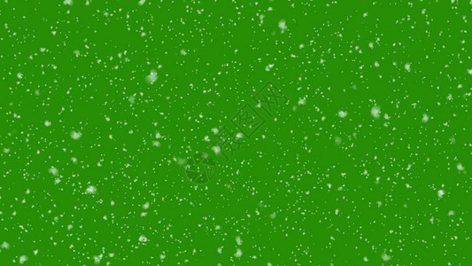 冬季背景绿屏上隔绝的落雪图片