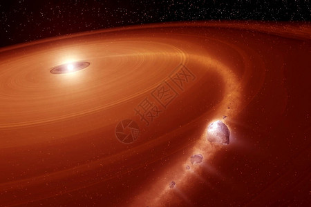 星系环绕未知行星的小行星带这个图像的部分是由美国航天局提供的图片