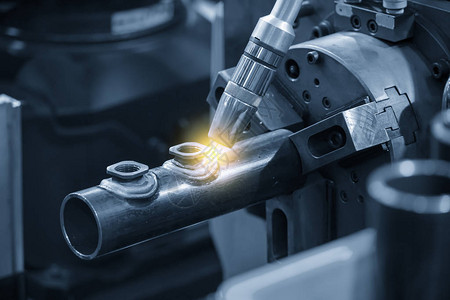机械臂焊接机的抽象场景用于电焊机的器人系统的高科技汽车图片