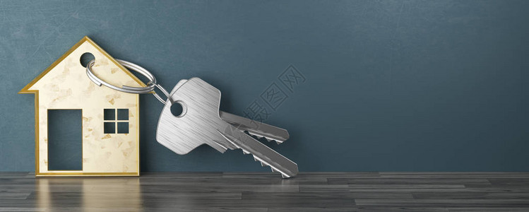 抵押投资不动产和不动产概念关闭房子钥匙3图片