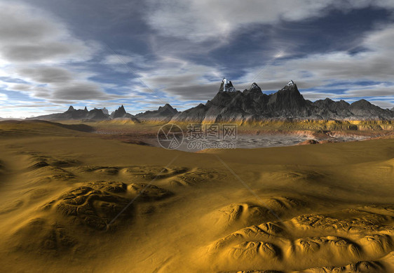 3D幻想山地貌图片