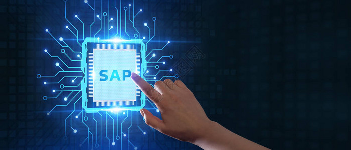 虚拟屏幕数据中心的SAP系统软件自动化概念图片