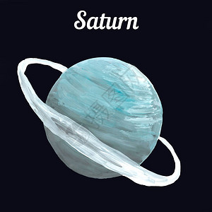 土星用活材料绘制行星土背景图片