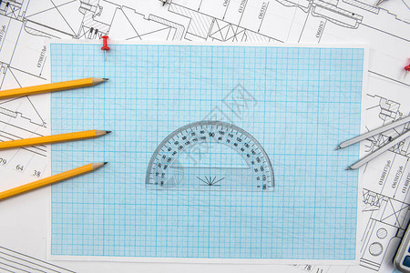 技术图画图表纸和工具背景图片