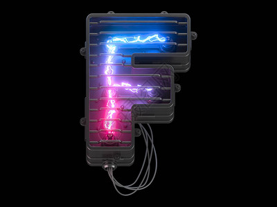 未来的电动紫外线字体图片