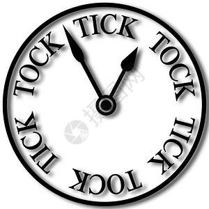 计时以白色背景上隔离的黑色显示黑白刻录时钟插画