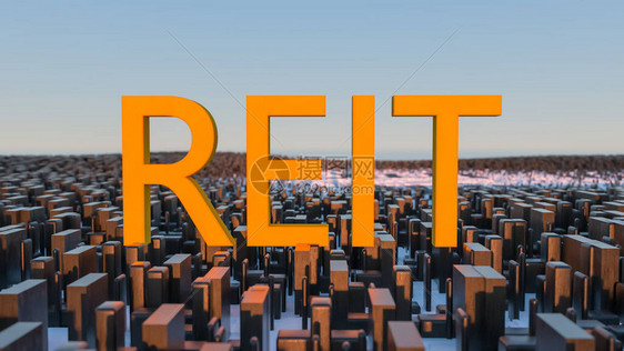 商业首字母缩写词REIT作为房地产投资信托的概念形象图片