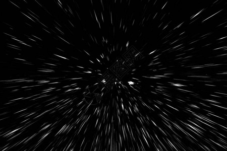 黑色背景上的波克白线抽象抽象速度光运动模糊纹理粒子或太空旅行背景