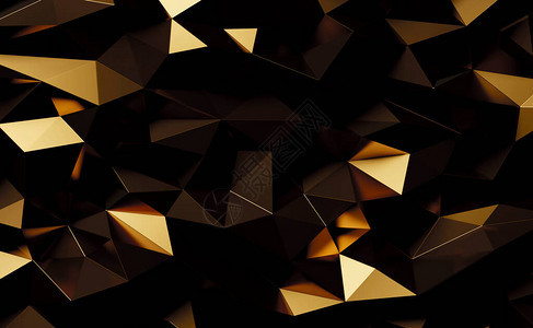 抽象金属几何三角形背景3d渲染图片