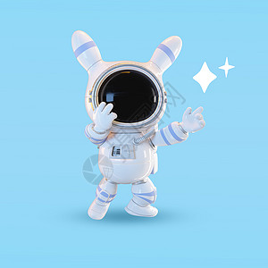 宇航员兔子c4d模型图片