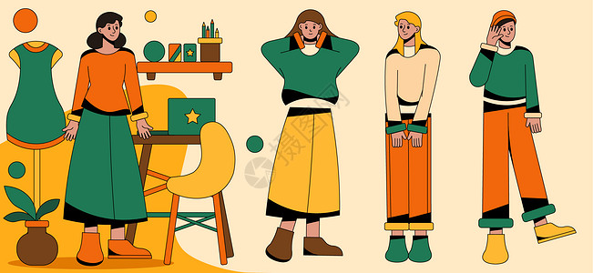 SVG插画组件独家定制衣服背景图片