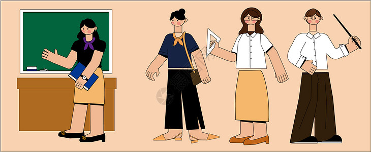语文高考教育文化之老师教课SVG插画插画