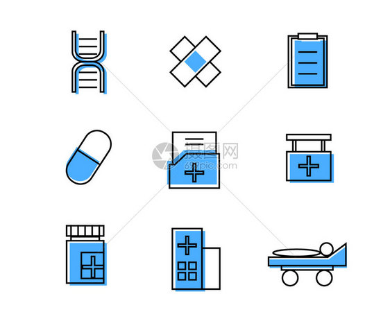 彩色医疗图标矢量元素svg图标图片