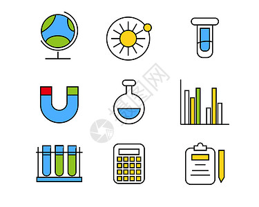 彩色教育图标矢量SVG图标元素套图图片