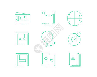 绿色ICON图标音乐娱乐SVG图标元素套图图片