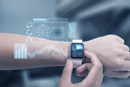 未来科技数据分析手表图片