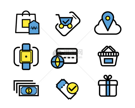 购物SVG图标元素套图图片