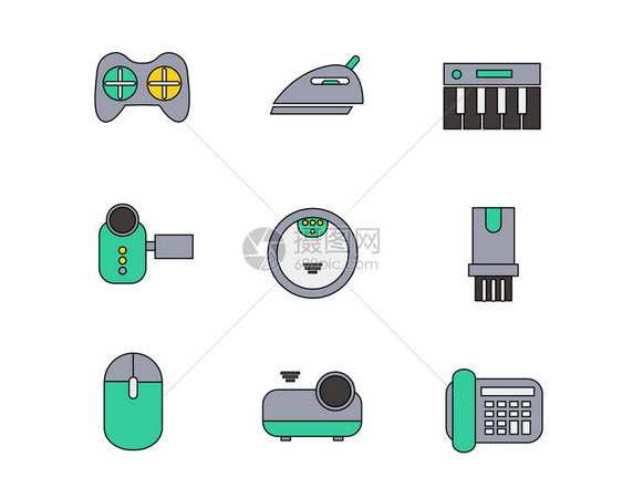 彩色电子设备图标矢量SVG图标元素套图2图片