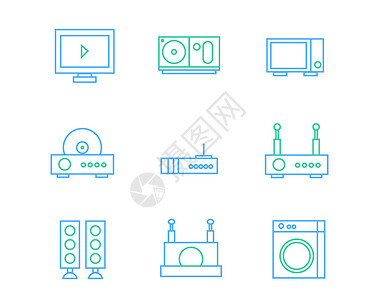 彩色电子设备图标矢量SVG图标元素套图4图片