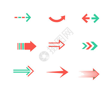 费用单红绿色svg图标元素套图插画