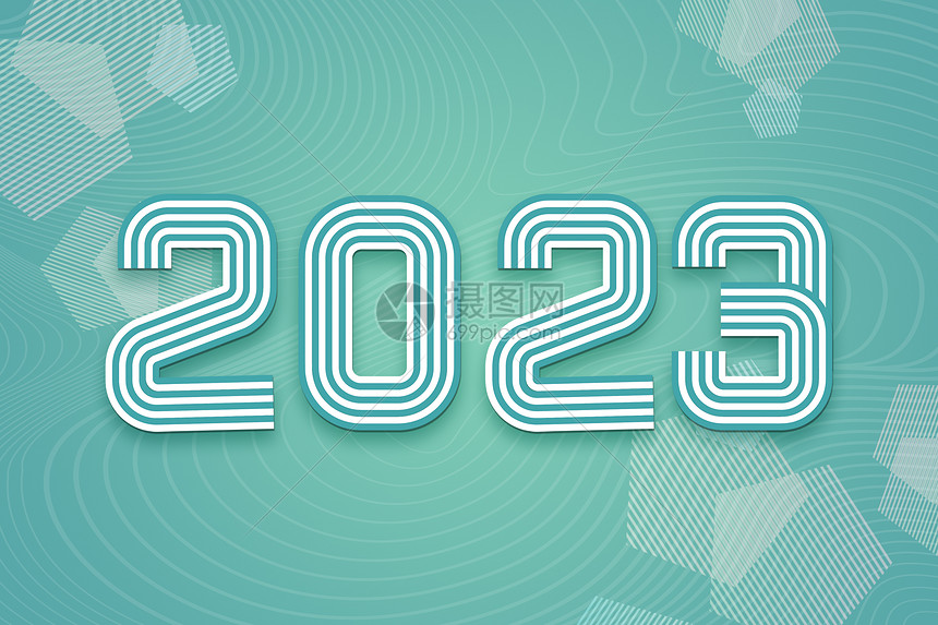 兔年绿色创意2023图片