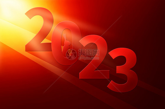 兔年创意光影2023字体图片