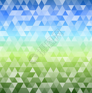 蓝色绿色背景发三角形图片