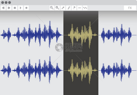 音频编辑软件矢量图图片
