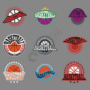 篮球文字徽章图片