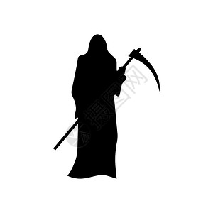 镰刀,与镰刀剪影插画