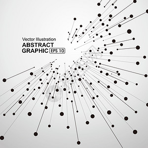 点和线组成的抽象图形图片素材