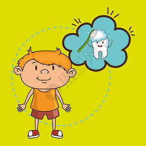 儿童牙孤立图标设计图片
